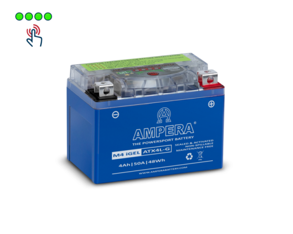 Motocyklová baterie AMPERA® M4 ATX4L-G 12V, 4Ah, 50A