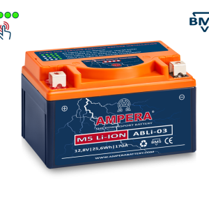 Motocyklová baterie AMPERA® M5 ABLi-03 12,8V, 430A, 64Wh /YTX7A-BS, YTX9-BS, YTX12-BS, YTX12A-BS, YTX14-BS, YTX16-BS, YTZ10S-BS, YTZ12S-BS, YTZ14S-BS, YTX20A-BS, YTX20CH-BS/