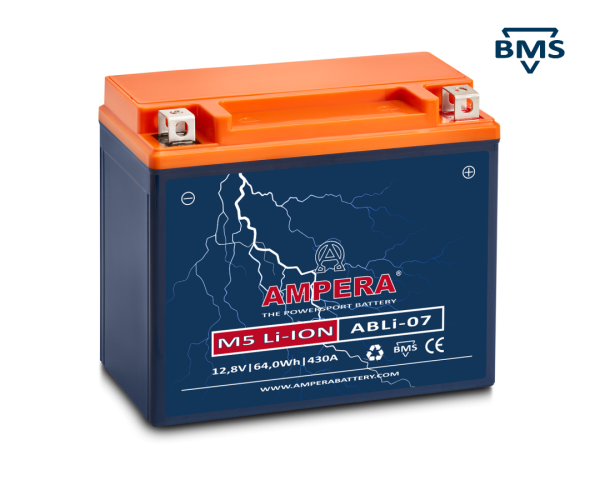 Motocyklová baterie AMPERA® M5 ABLi-04 12,8V, 720A, 153Wh / YTX20HL-BS/