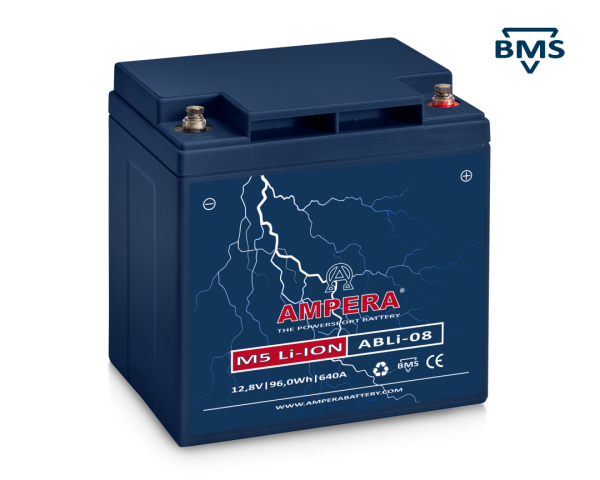 Motocyklová baterie AMPERA® M5 ABLi-05 12,8V, 900A, 230Wh /YIX30L-BS/
