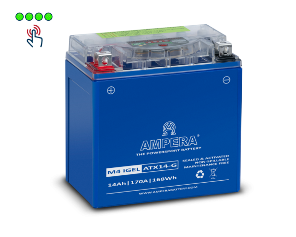 Motocyklová baterie AMPERA® M4 ATX14-G 12V, 14Ah