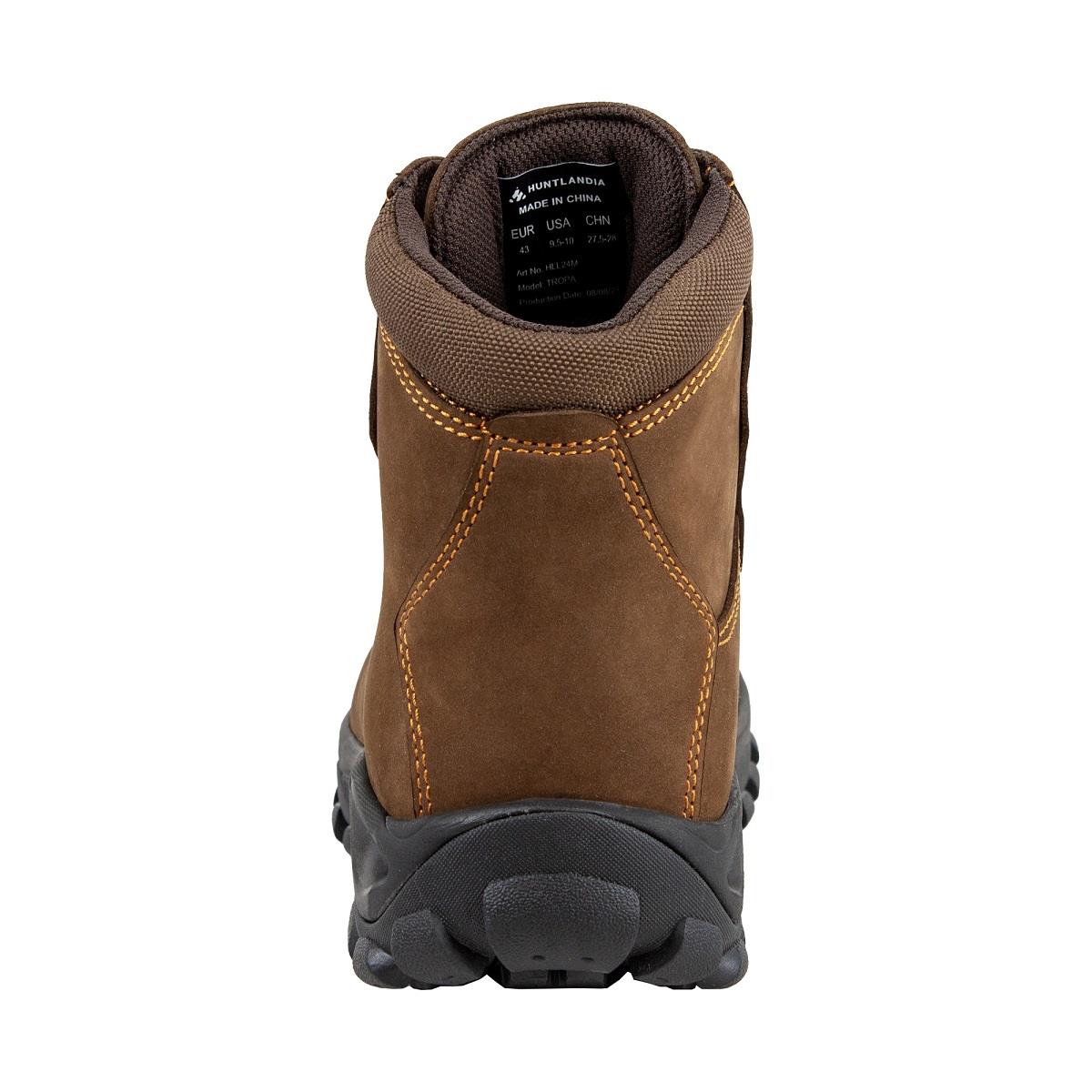 Kotníkové boty Huntlandia Tropa, hnědá nubuková kůže, voděodolné - Obrázek 5
