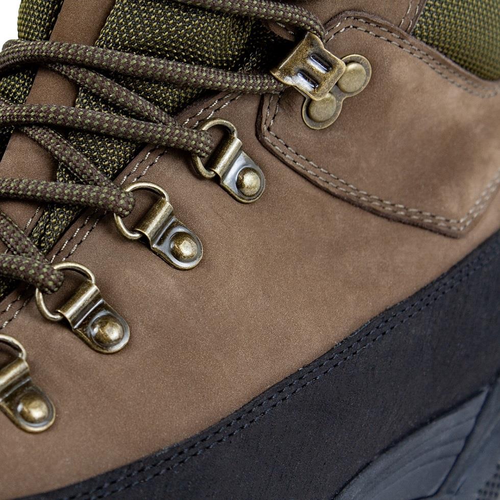 Zimní boty Huntlandia Iceland, podšité, hnědá kůže, nepromokavé - Obrázek 7