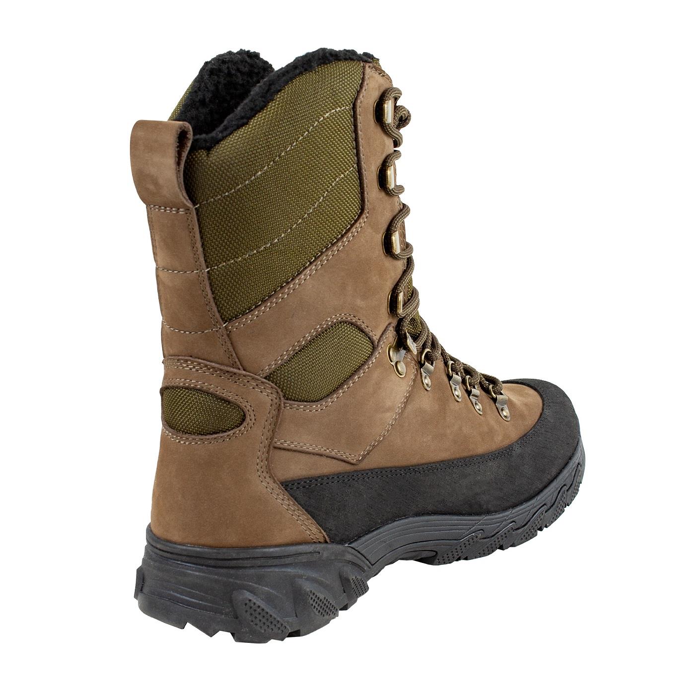 Zimní boty Huntlandia Iceland, podšité, hnědá kůže, nepromokavé - Obrázek 3